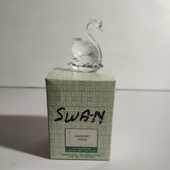Cut Crystal Ornament Swan Timeless Treasures 27205AMC with Box - Picture 3 of 16